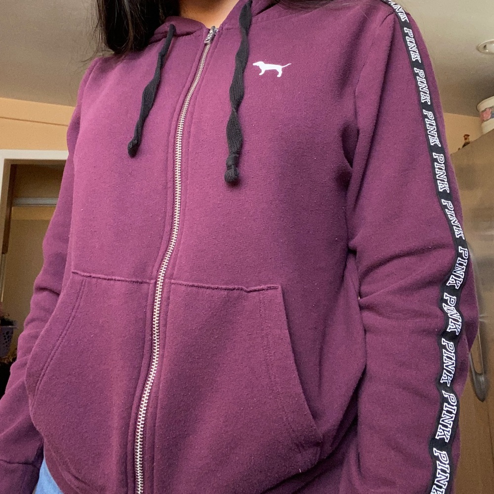 pink burgundy jacket